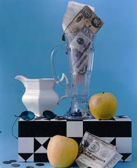 Vintage Composition with Apples, Pitcher and Confederate Money, NYC