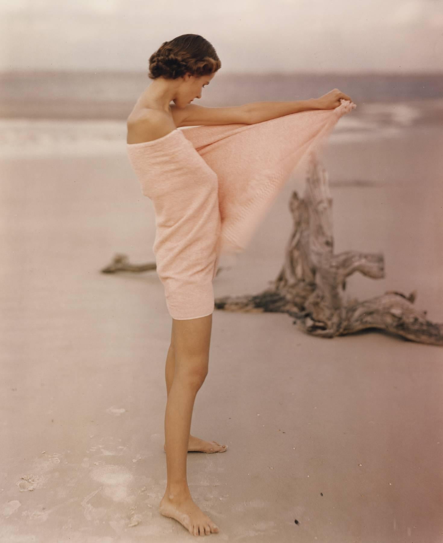 Frances McLaughlin-Gill Color Photograph - Carol McCarlson on the Beach, St. Augustine Florida