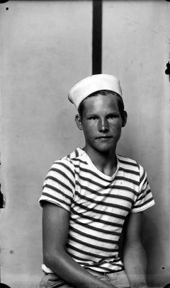 Vintage Young Man in Sailor Cap