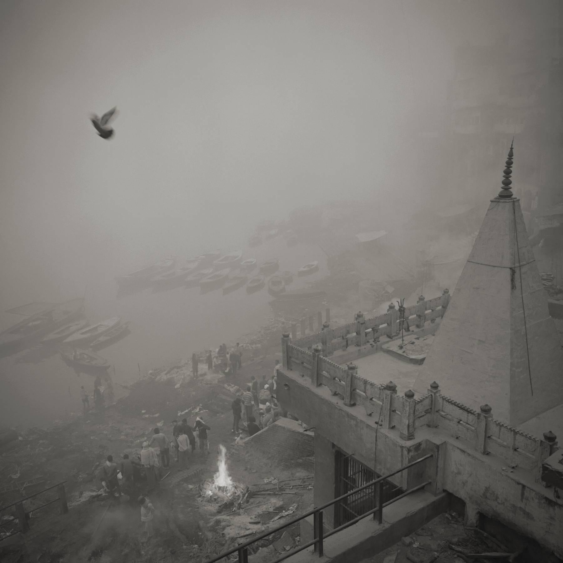 Kenro Izu Black and White Photograph - Eternal Light 526 #12, Varanasi, India