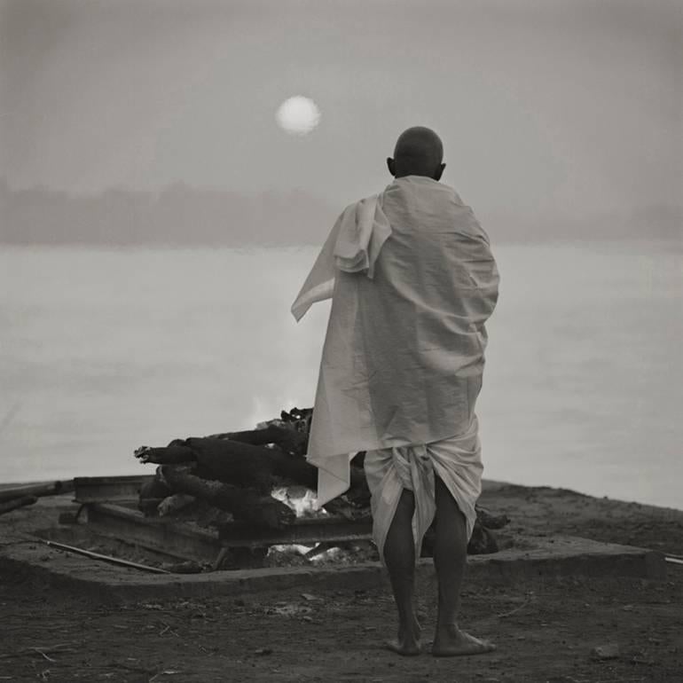 Kenro Izu Black and White Photograph - Eternal Light 441 #8, Varanasi, India
