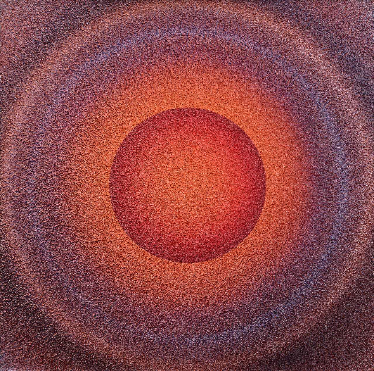 Tadasky / Tadasuke Kuwayama Abstract Painting - E-137A (Textured Red with Blue)