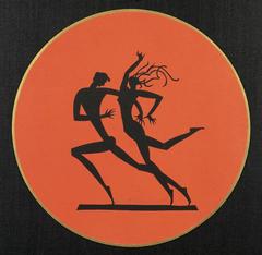 Antique Dancers in the Moonlight Silhouette