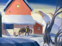 Unsaddling at the Barn