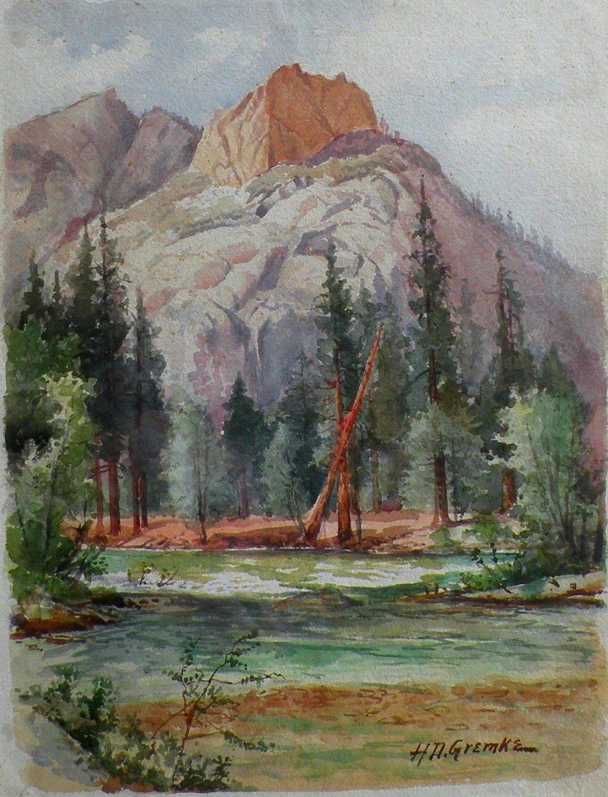 Henry Deidrich Gremke Landscape Painting - Stream in the High Sierras