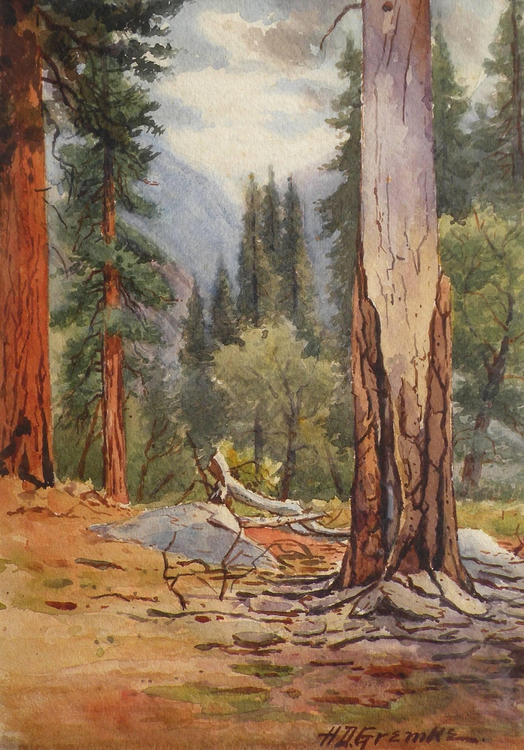 Henry Deidrich Gremke Landscape Painting - Tall Trees