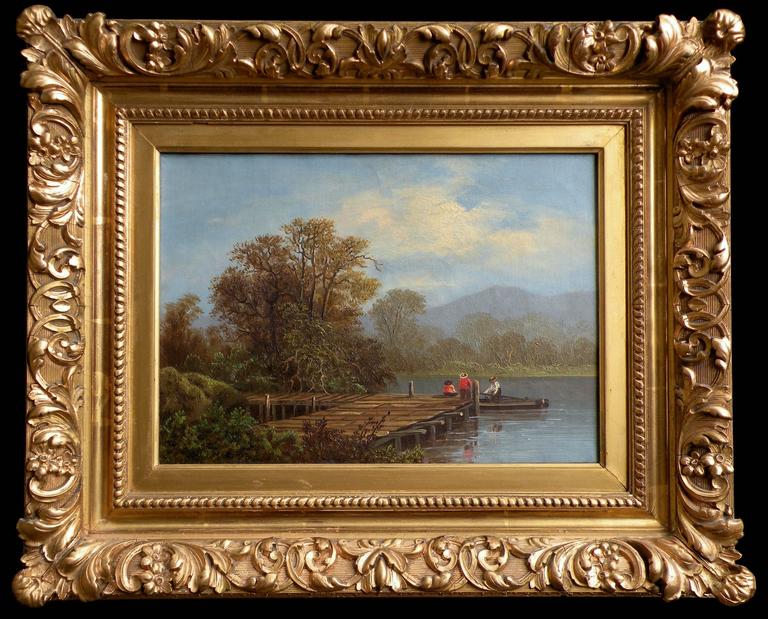 Frederick Butman - Along the Dock, Painting For Sale at ...