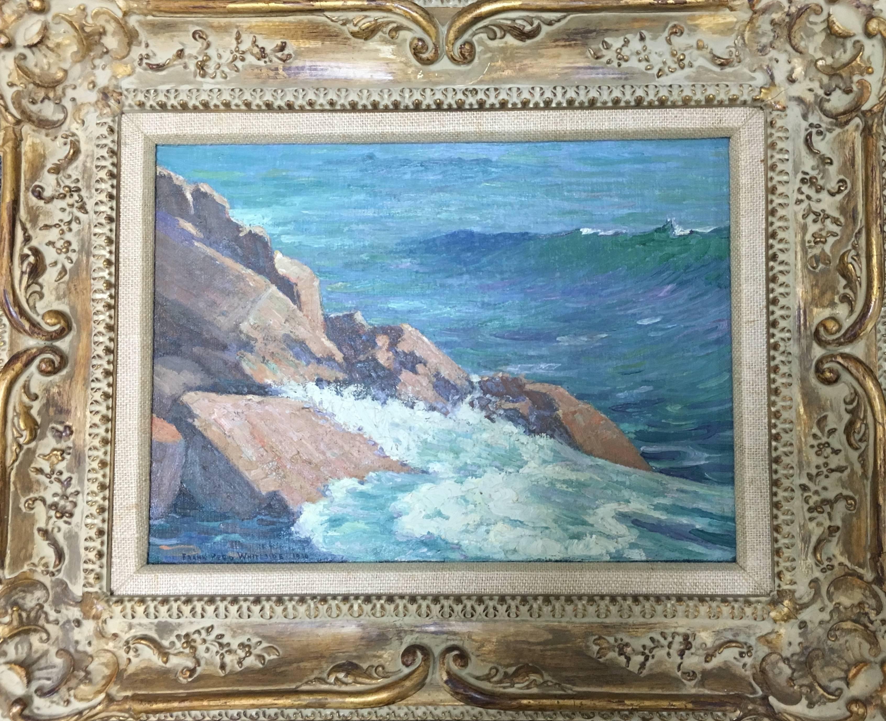 Frank Reed Whiteside Landscape Painting - Crashing Waves