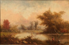 Autumn Fishing by the Lake