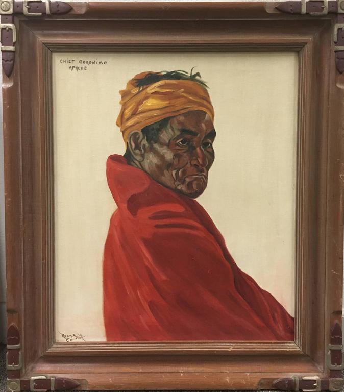 Roger Scott Chief Geronimo Apache, Painting For Sale at 1stdibs