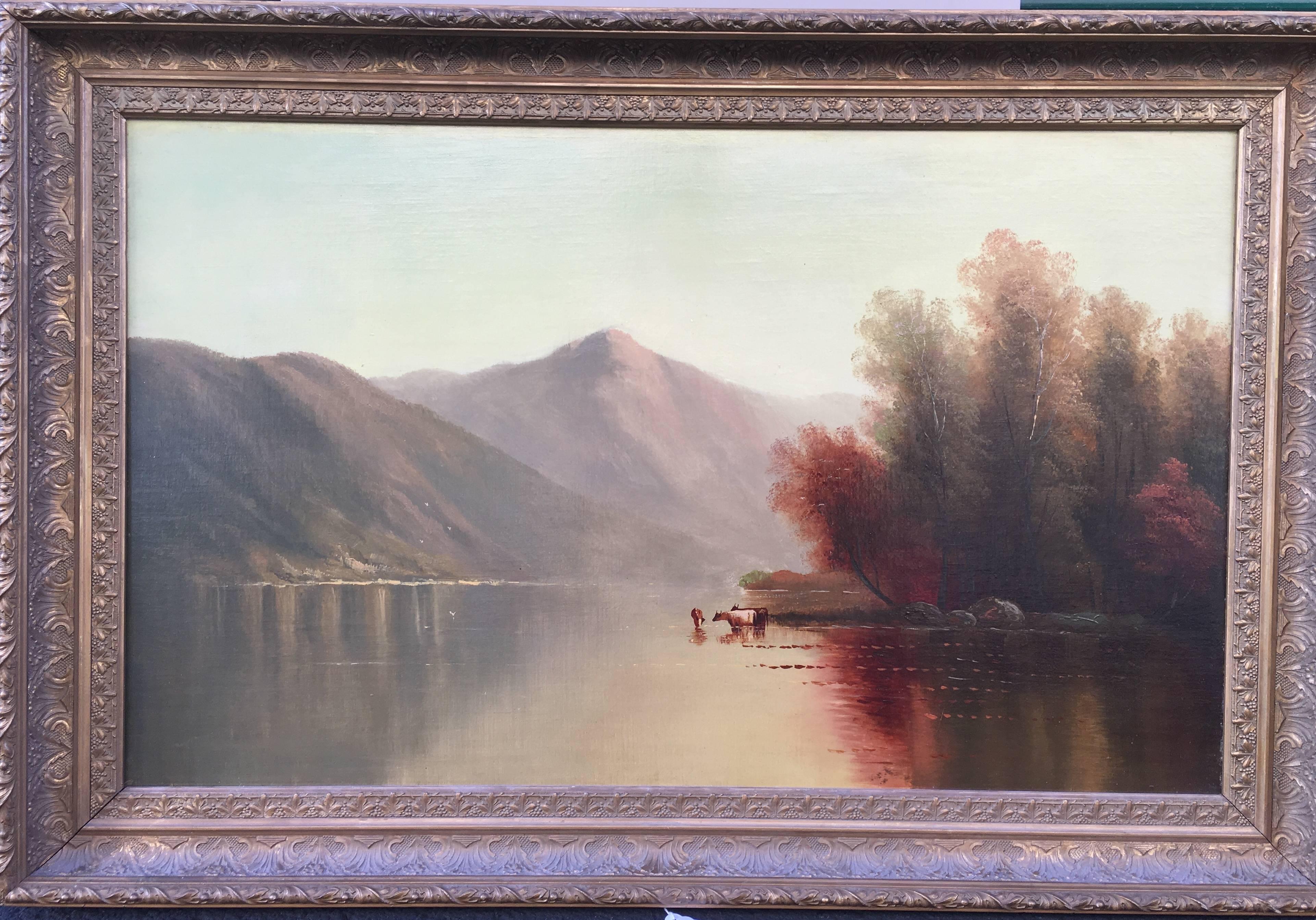 Unknown Landscape Painting - Lake Scene