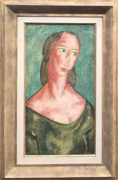 Modernist Portrait of a Woman and Nude (double sided) by Alfred Maurer