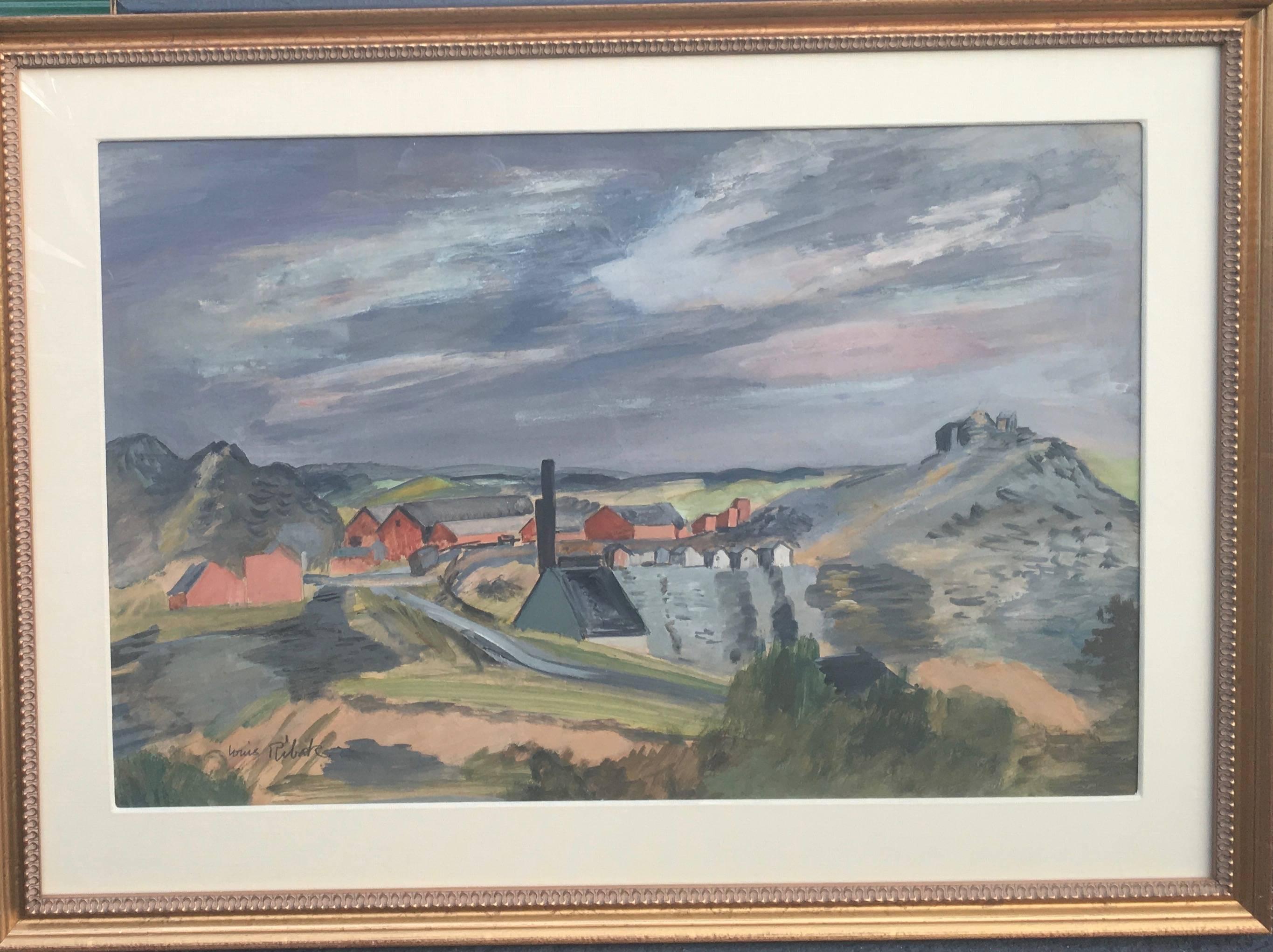 Louis Ribak Landscape Painting - Mill Town