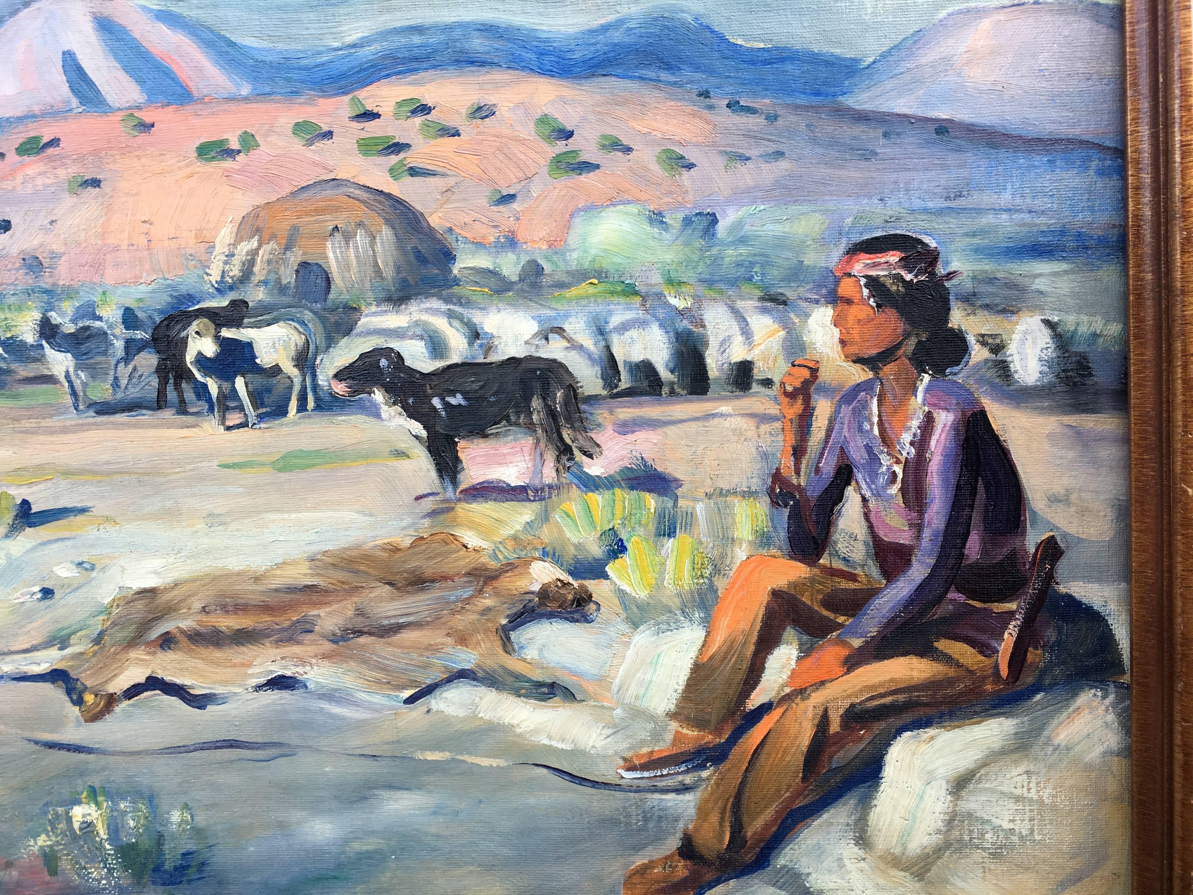 Arizona Indians - Painting by Harold Harrington Betts