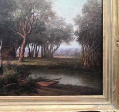 Woods, Stream, Rowboat with Oars