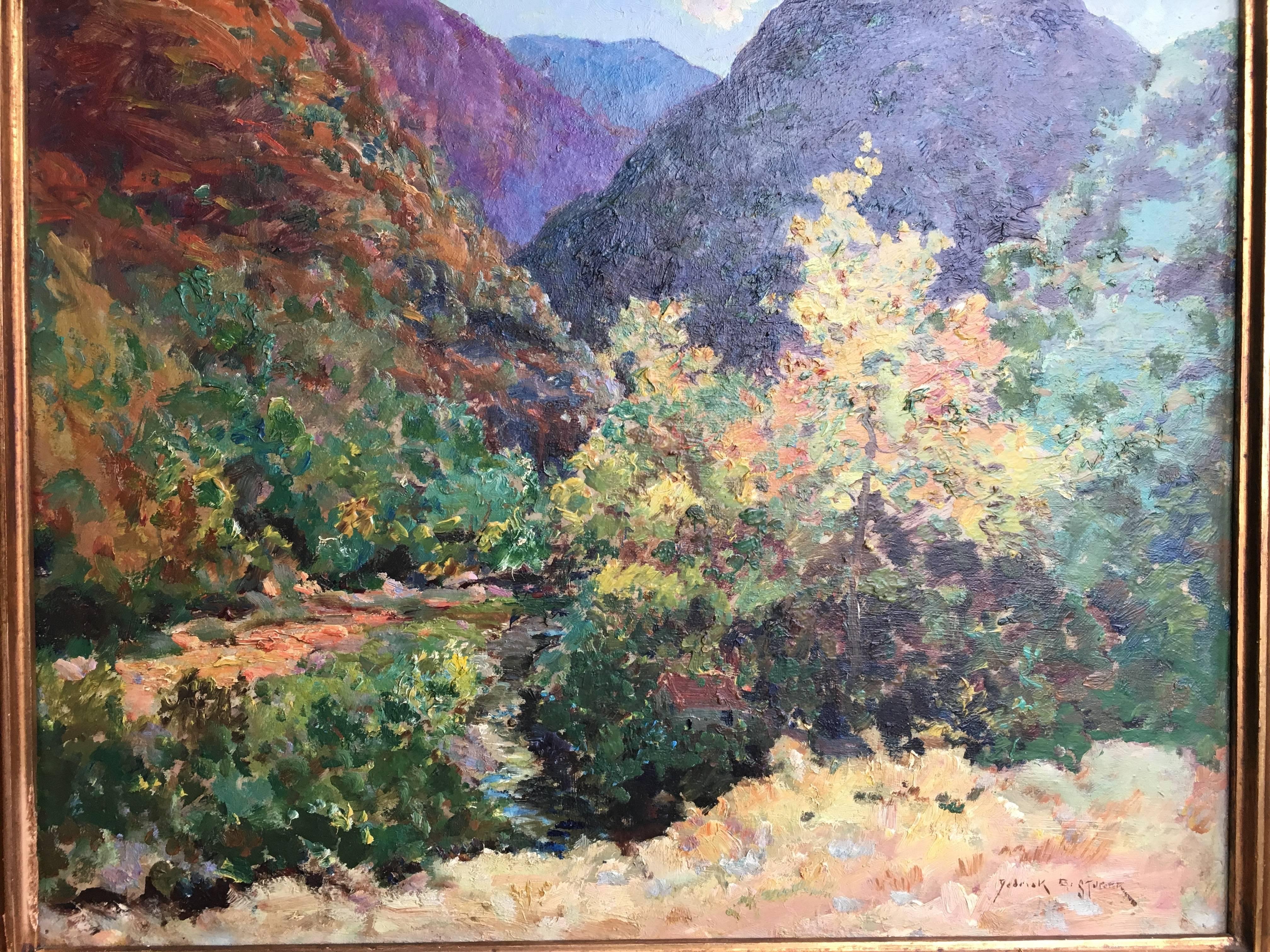 Trees in the Carmel Valley Paradise - Painting by Dedrick Stuber