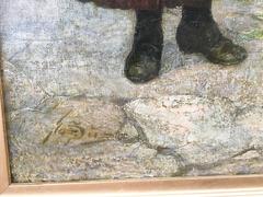 Woman, Child and Begging Bowl, Seated Jewish man with Instrument