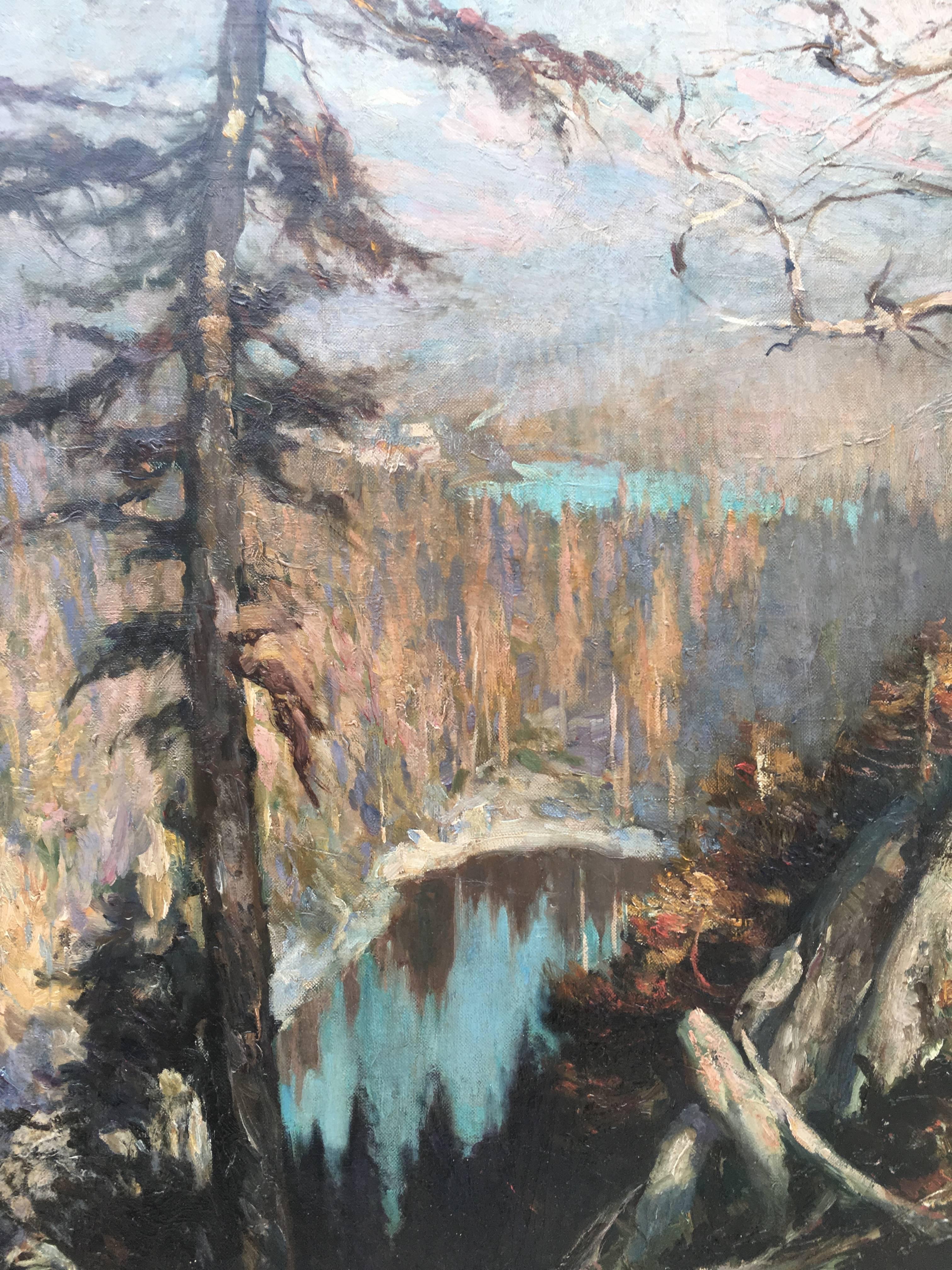 Woman in the Forest - Painting by Cyrus Cuneo