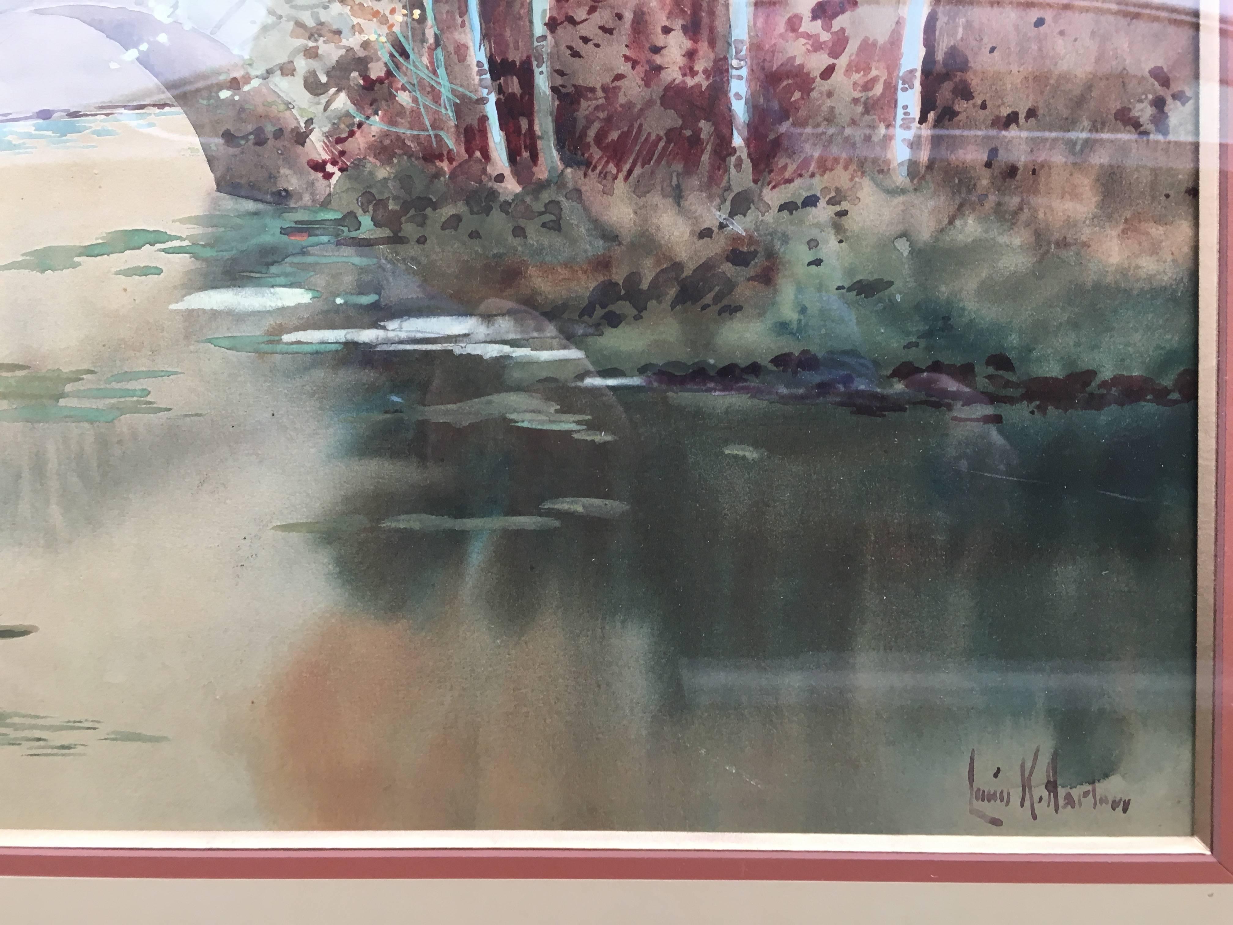 Water under the Bridge - Painting by Louis Kinney Harlow
