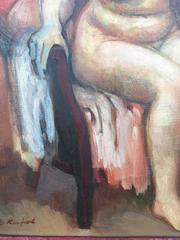 Seated Nude on a Sofa