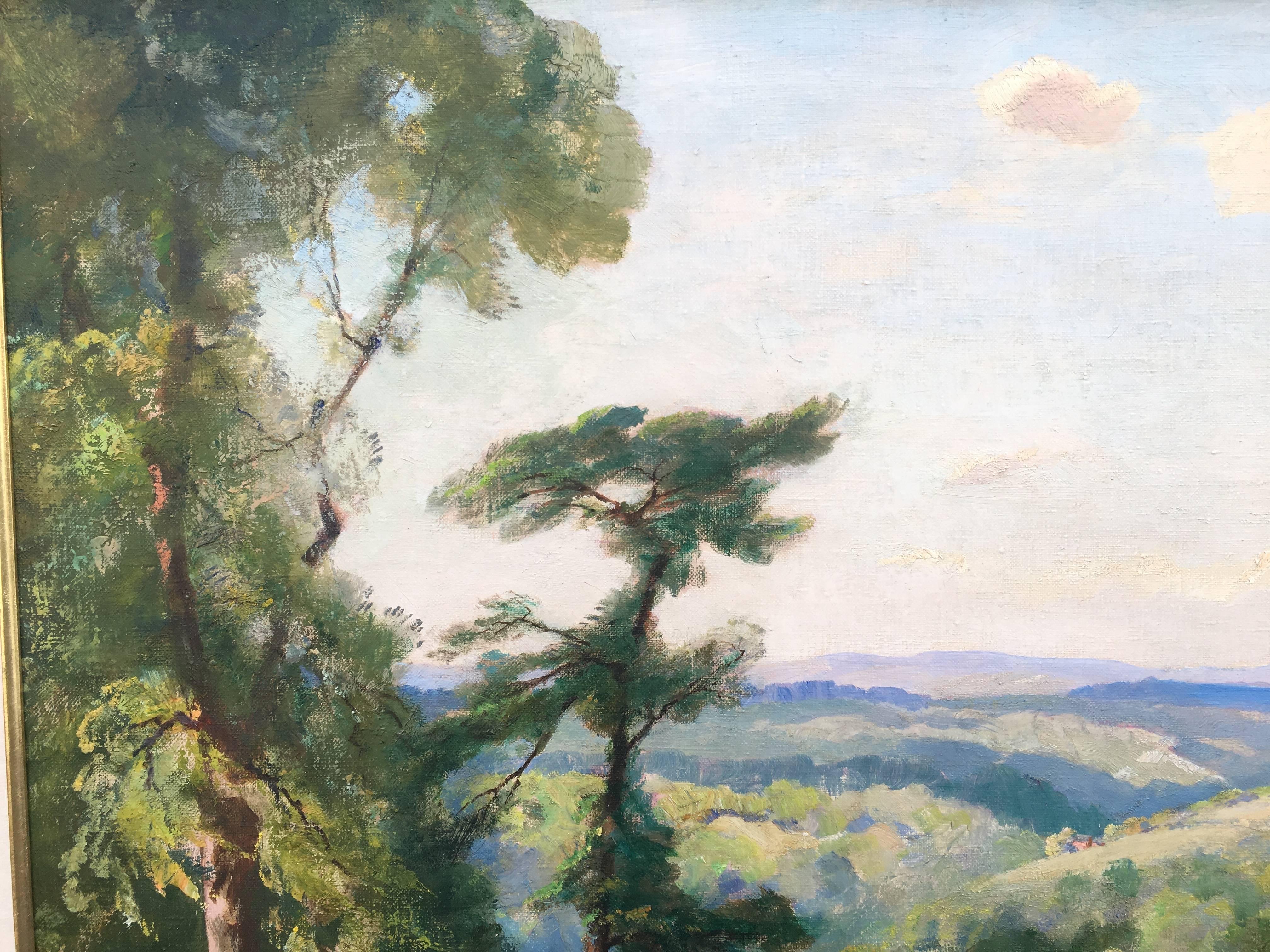 California Hills - Gray Landscape Painting by Frederick Ballard Williams