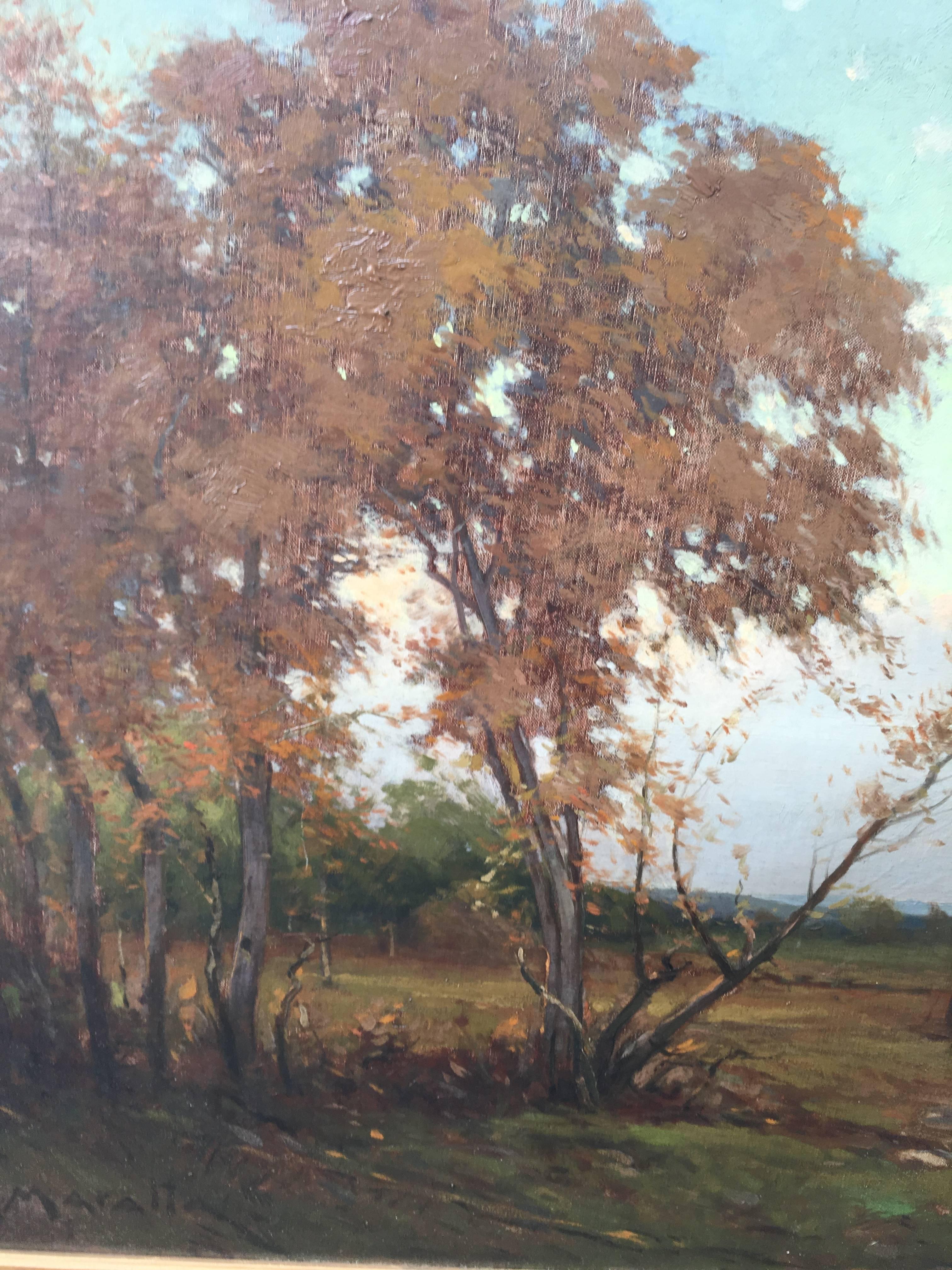 Marsh Landscape - American Impressionist Painting by Hardesty Maratta