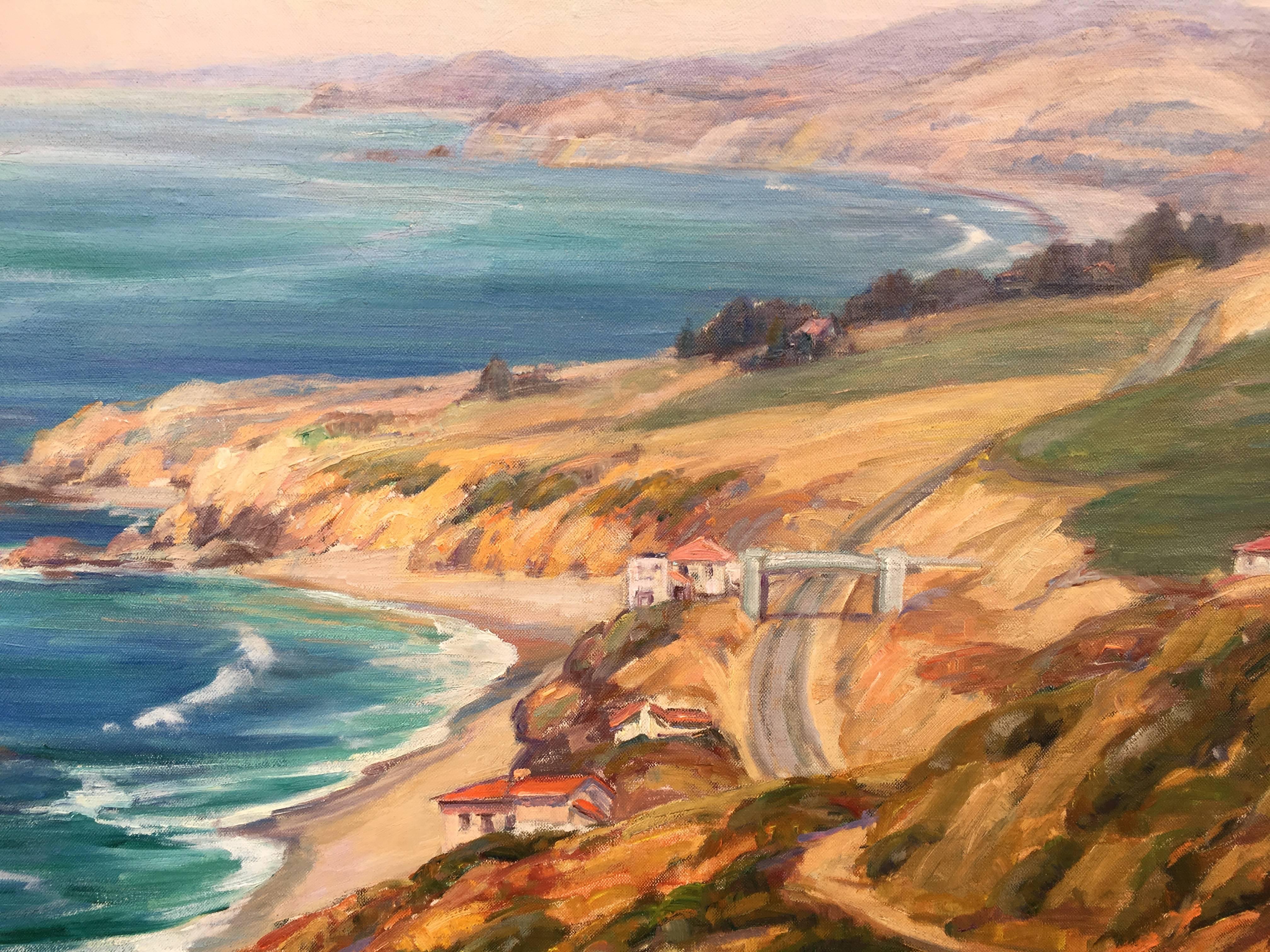 California Coastline - Painting by Evylyna Nunn Miller