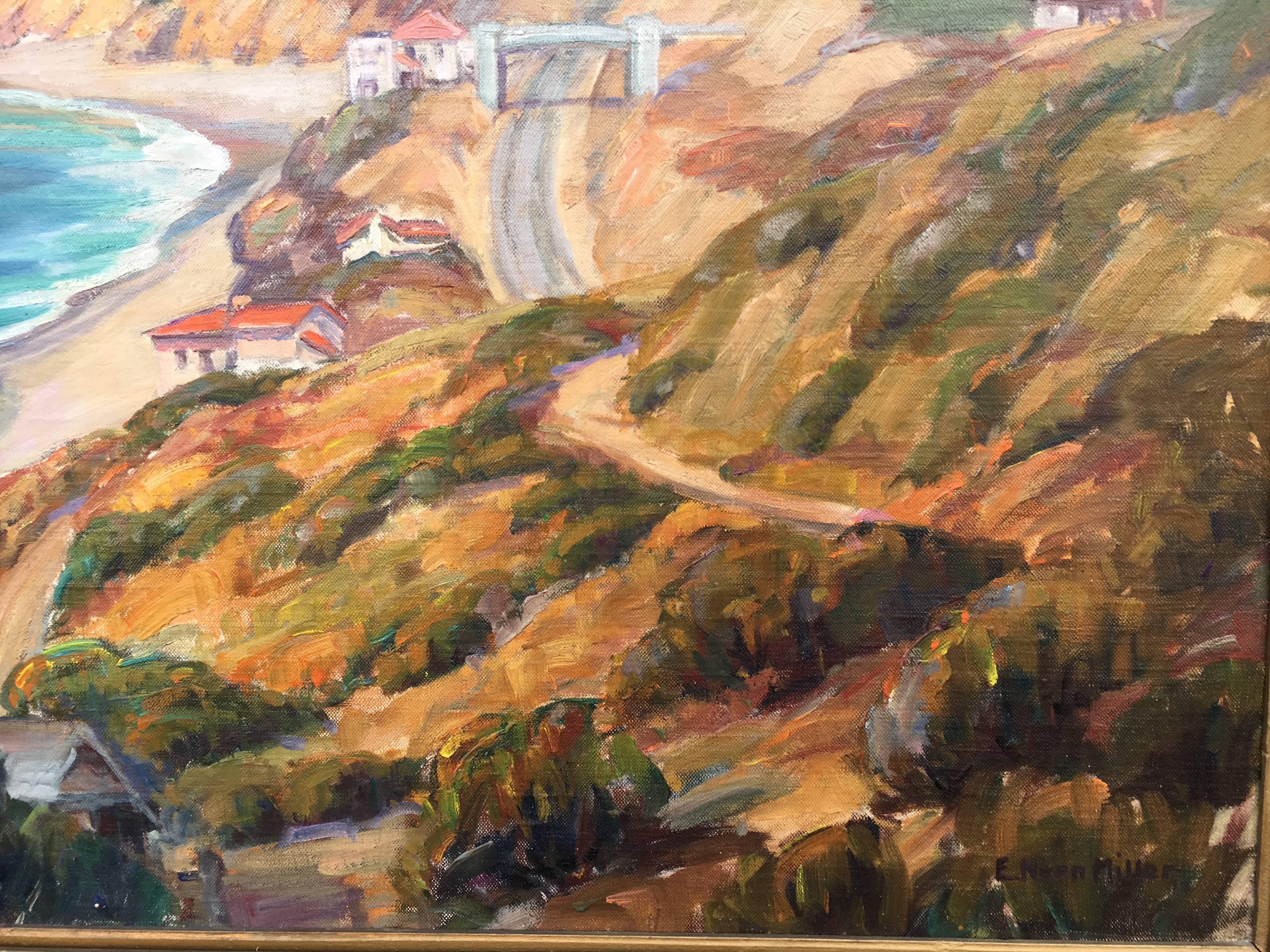 California Coastline - American Impressionist Painting by Evylyna Nunn Miller