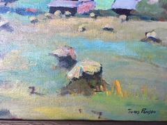 Farm Scene with Barn and Silo