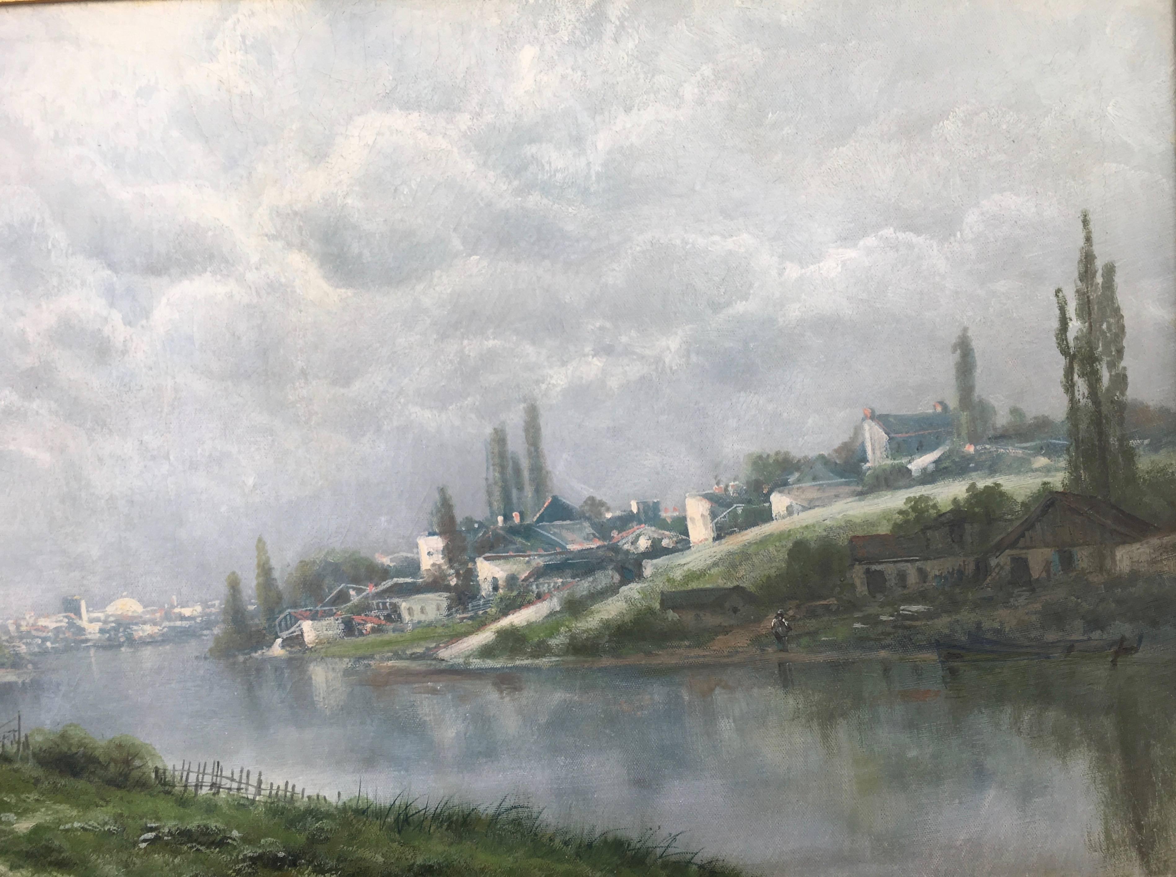 Toward the Village on the River Seine (Braun), Landscape Painting, von Ransome Gillett Holdridge
