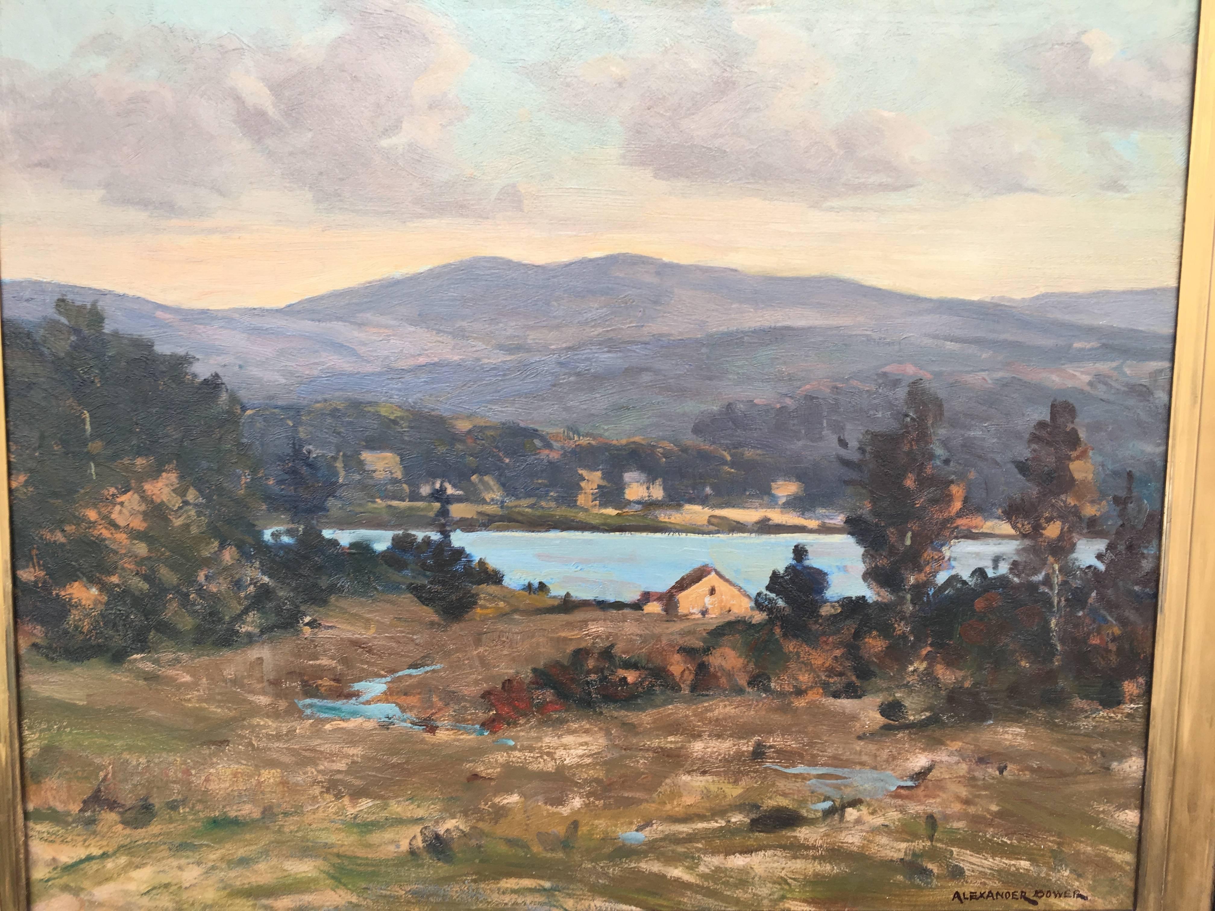 Exhibited at Panama-Pacific Exposition, San Francisco, 1915
“Alexander Bower, noted artist, came to Santa Cruz in 1915 and conducted classes and brought paintings from ‘Monhegan’ which depicted its beauty.” per Santa Cruz Sentinel, April 2, 1957,