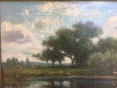 Impressionist Landscape with Cows by a Creek in Marin County, California