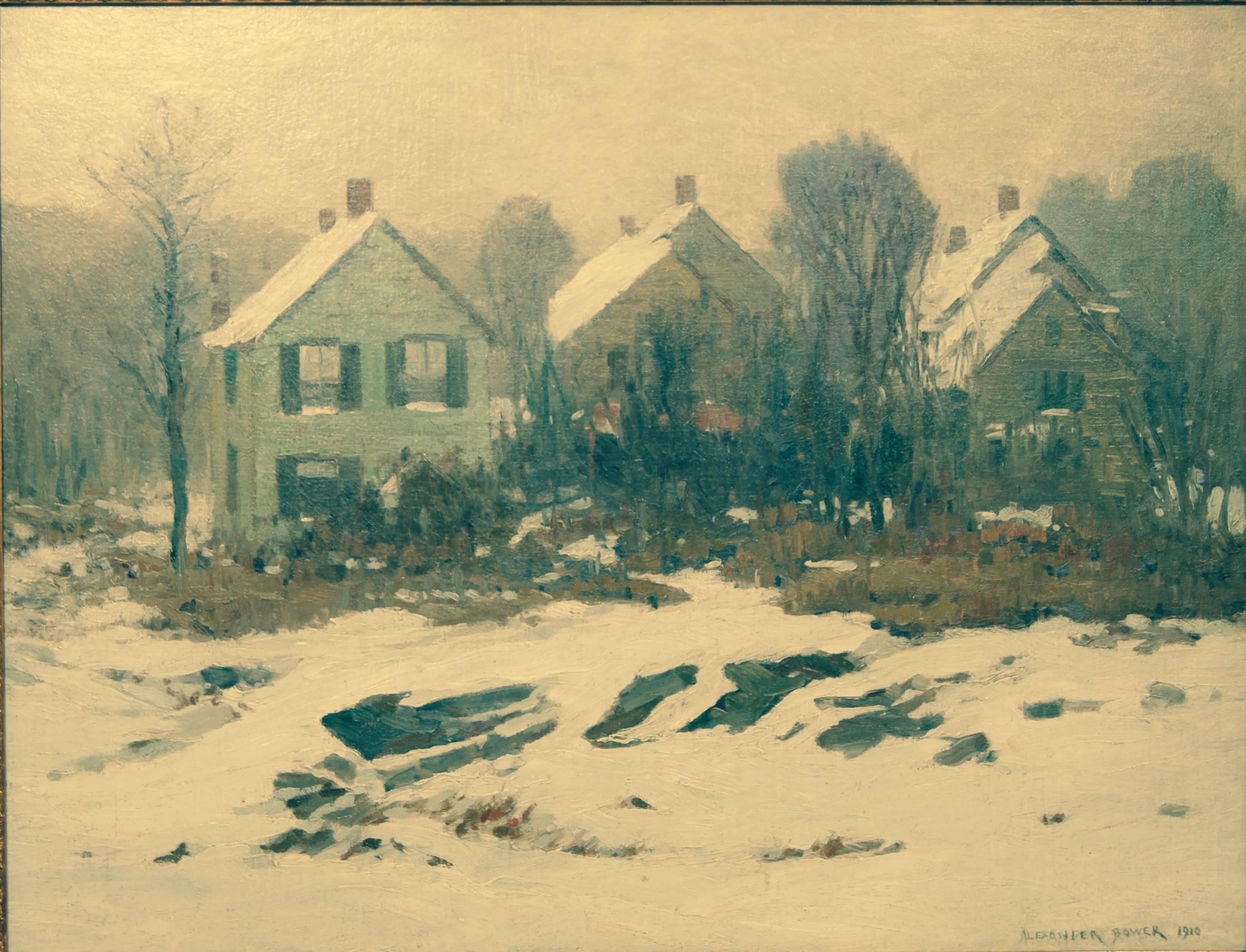 Winter in Maine - Painting by Alexander Bower