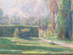 Impressionist Scene of Garden and Mt. Tamalpais in Marin County, California