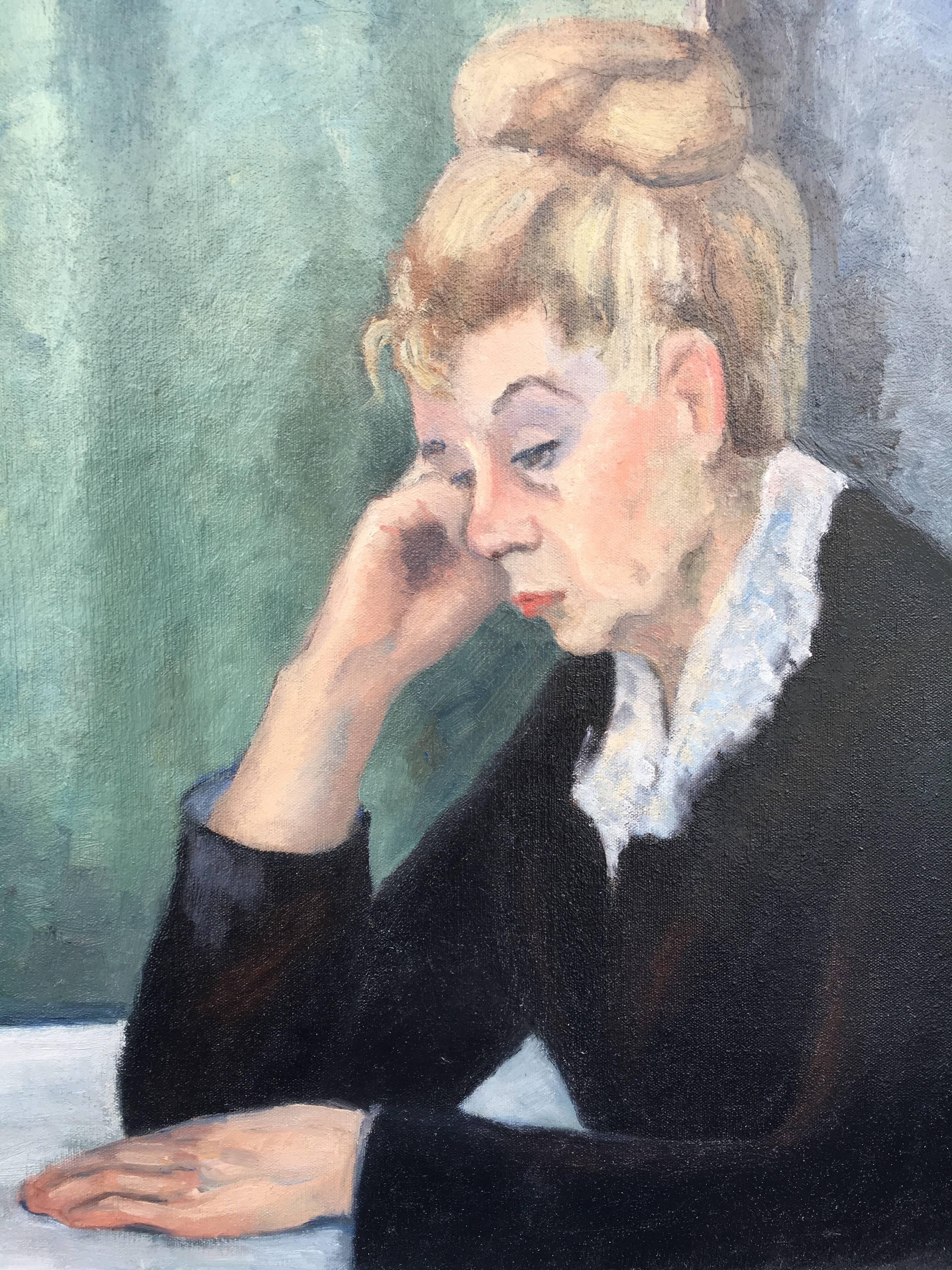Mother, Portrait of the Artist's Mother - Painting by Moses Soyer