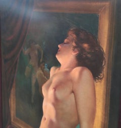 Nude with Painting of Dancing Nudes in the Background