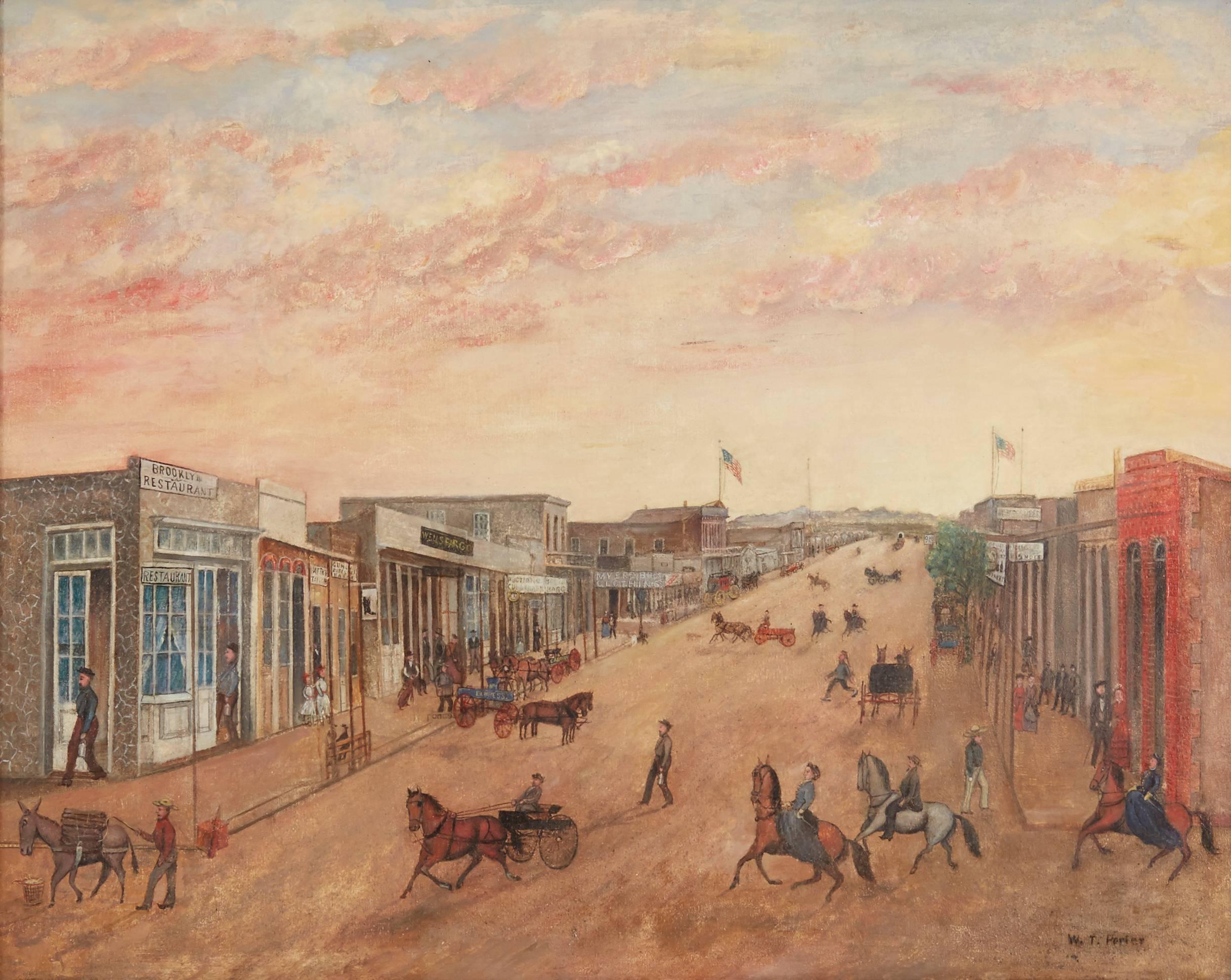 Tombstone, Arizonza Territory - Painting by William Turner Porter