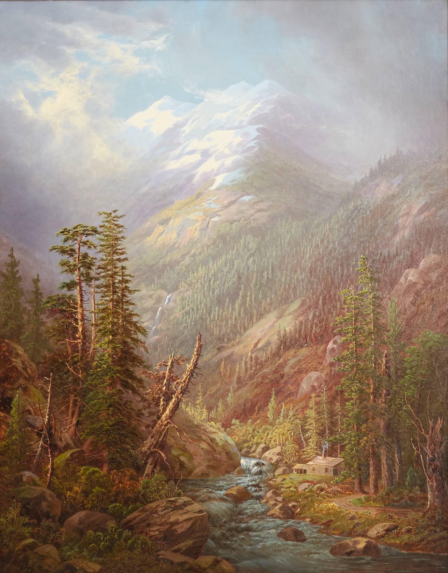 Cabin in the High Sierras - Painting by Frederick A. Butman