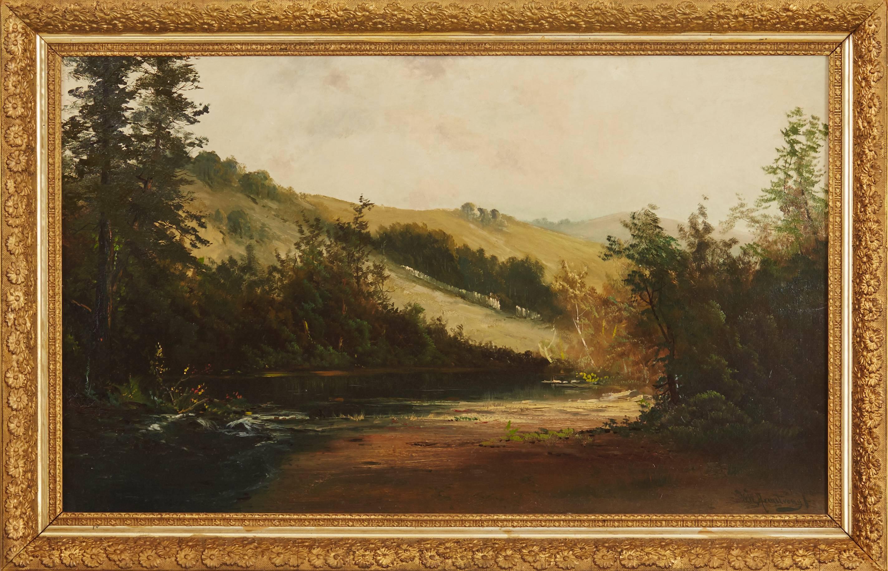 William Weaver Armstrong Landscape Painting - Landscape with Stream