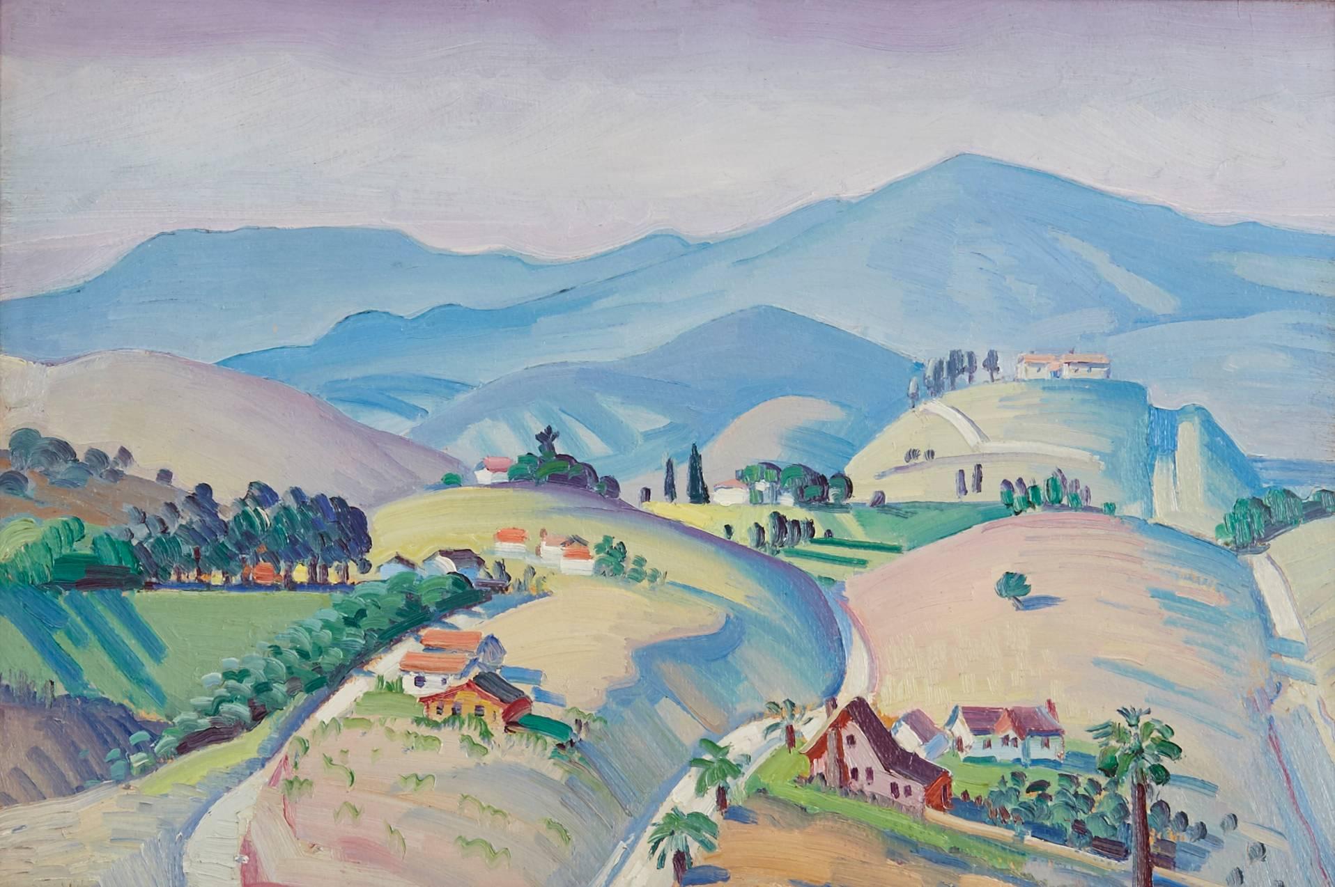 Hollywood Hills - Painting by Blendon Reed Campbell