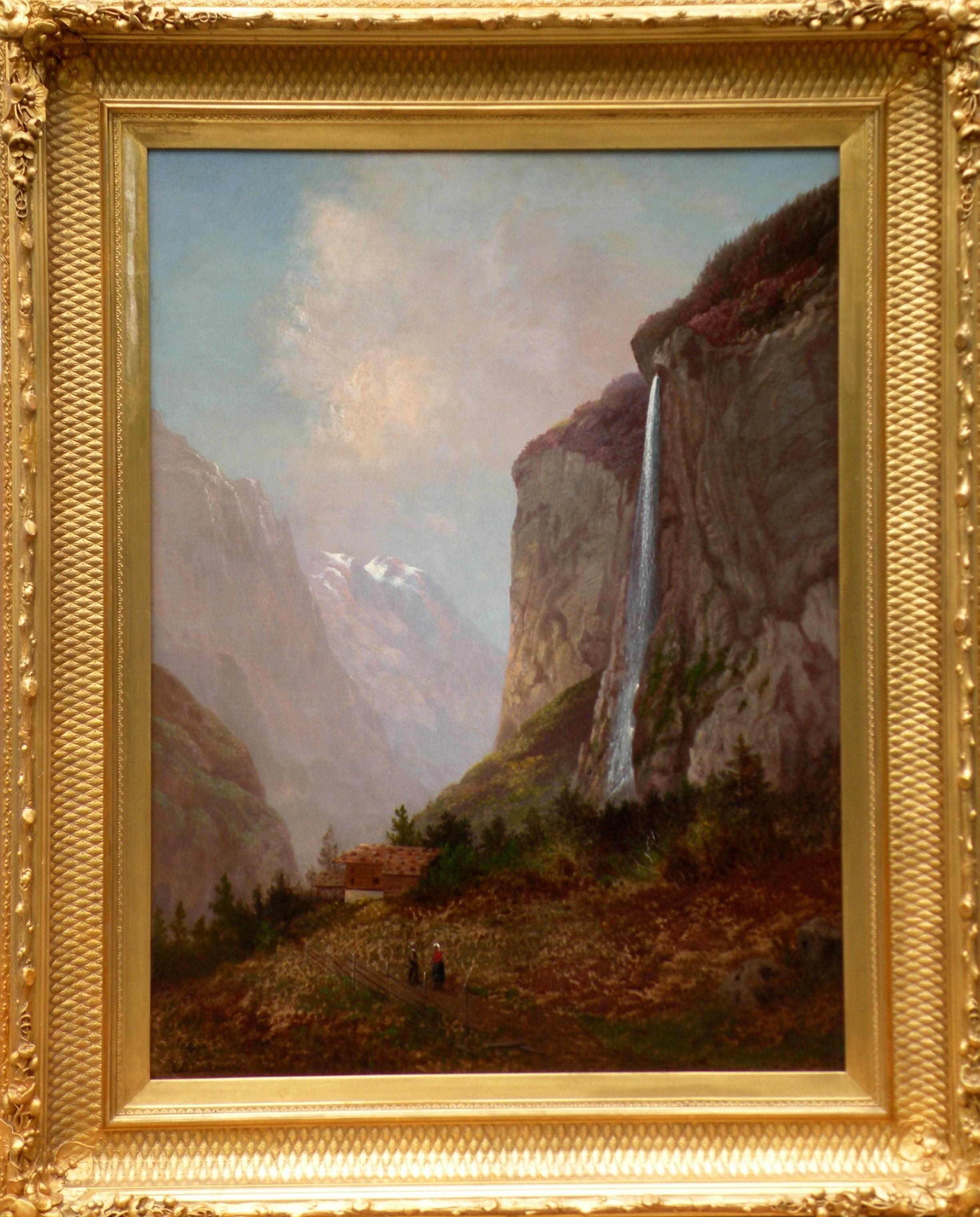 Frederick A. Butman Landscape Painting - Staubbach Falls, Lauterbrunnen, Switzerland
