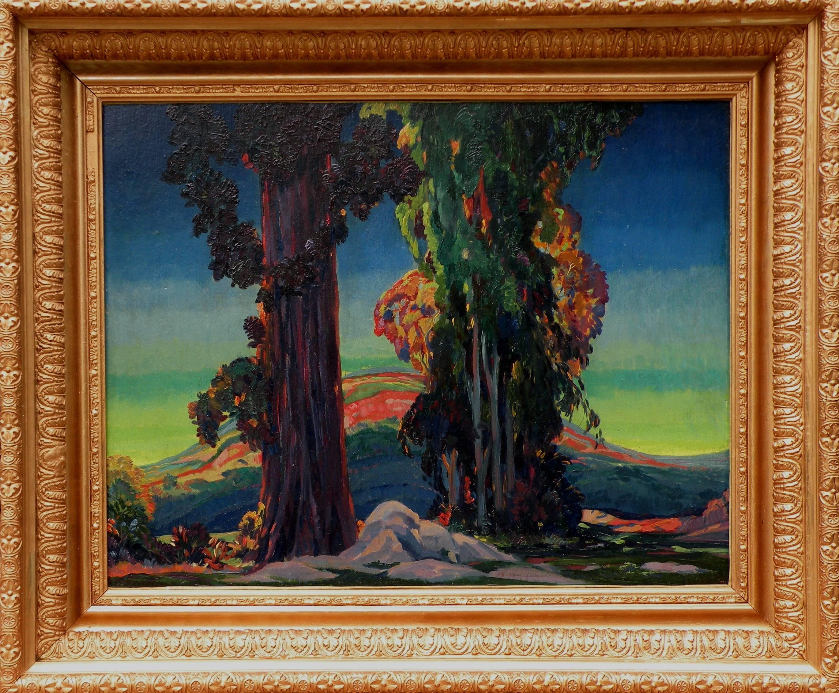 Frank Van Sloun Landscape Painting - Scene Set for a Theatrical Production