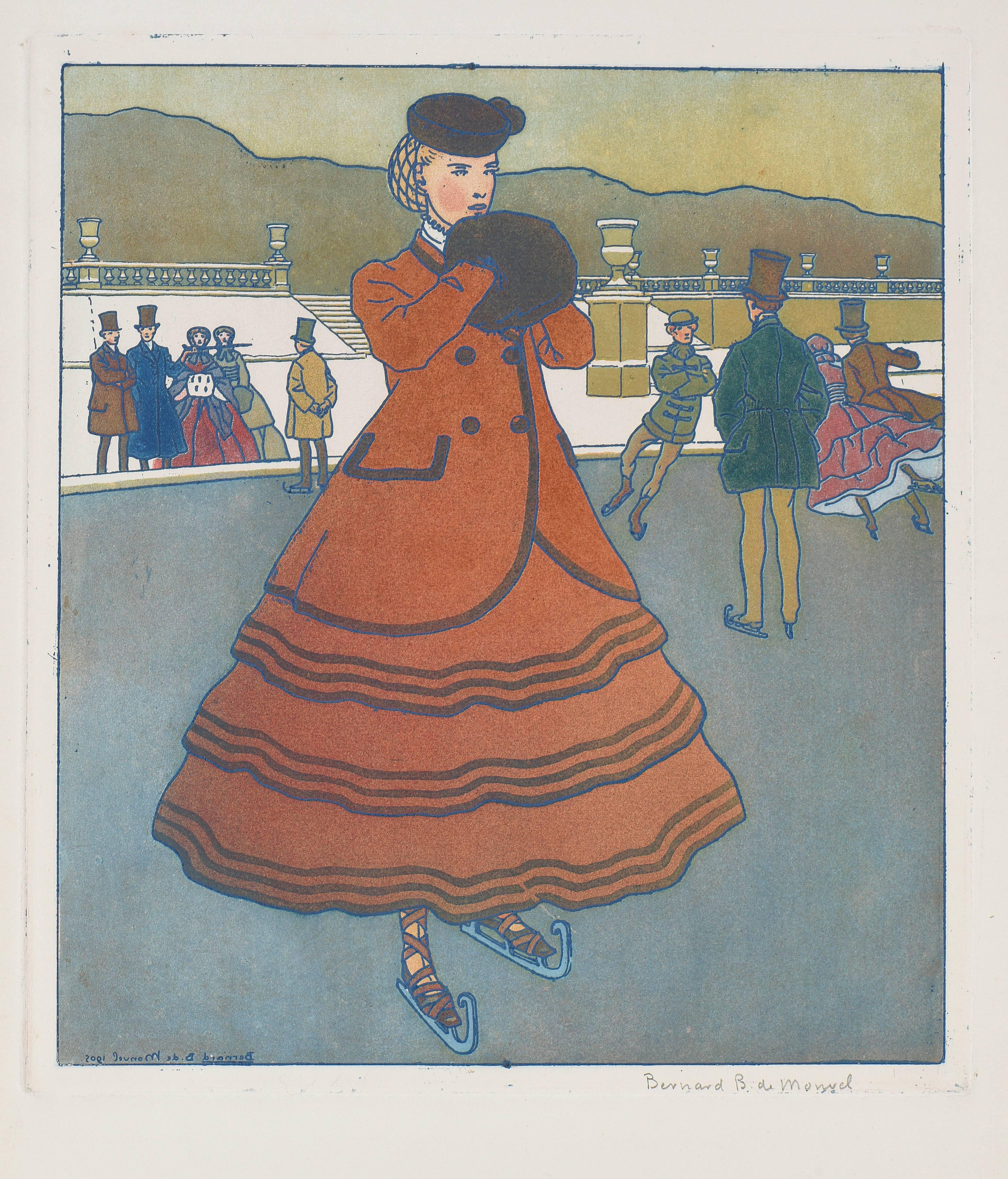 Bernard Boutet de Monvel Figurative Print - The Skater 1905