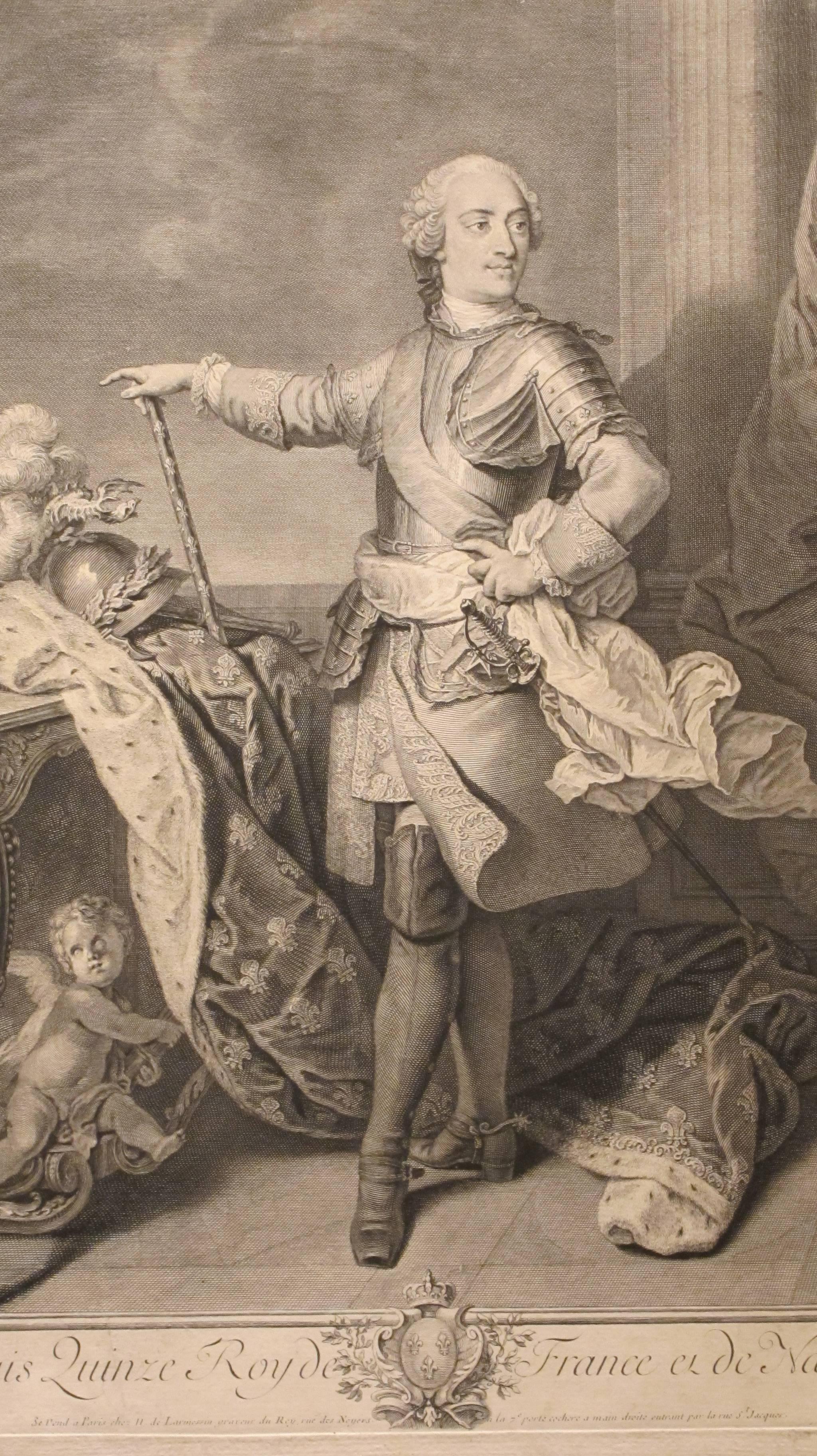 Louis XV - Print by Nicolas de Larmessin