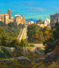 View from the Palatine over Forum Romanum with Basillica Santi Giovanni