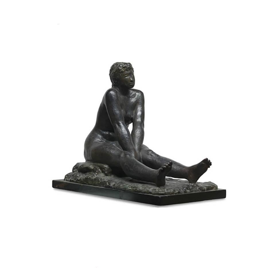 Gerhard Henning Nude Sculpture - Large sitting nude model