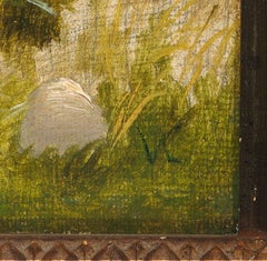 Landscape with a clay slope in the foreground