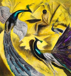 Antique Peacock Painting