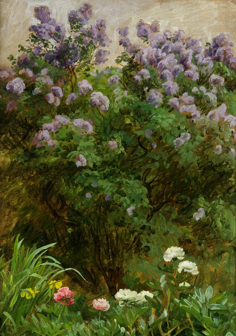 Joakim Skovgaard Still-Life Painting - Flowers in the garden