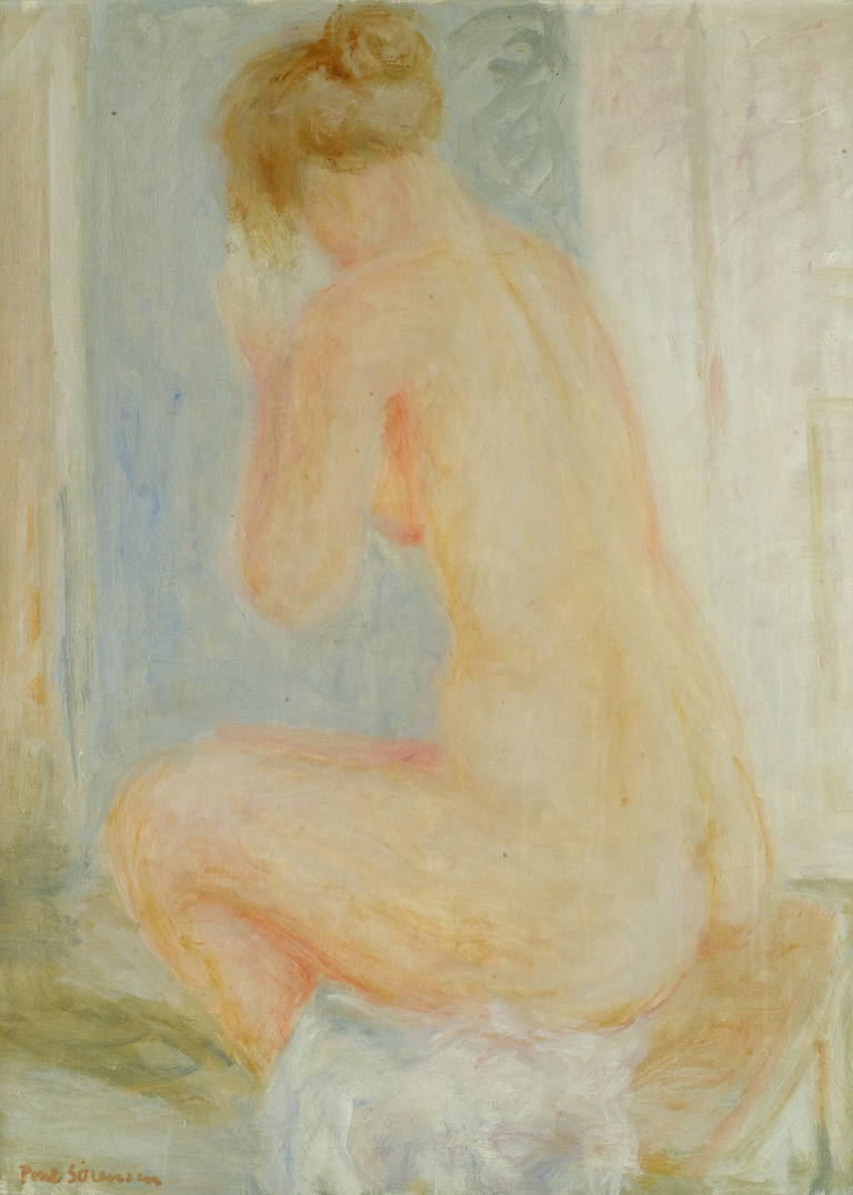 Poul Sørensen Nude Painting - Nude model